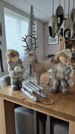 Intratuin Winterdecoratie Set: Meisjesbeeld Boom, Slee, Hert, Ophalen, Zo goed als nieuw