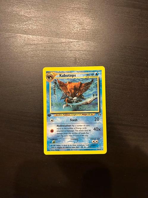Pokemon - Kabutops 1st edition, Hobby en Vrije tijd, Verzamelkaartspellen | Pokémon, Nieuw, Losse kaart, Foil, Ophalen of Verzenden