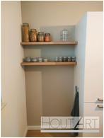 Wandplank eiken met onzichtbare bevestiging