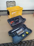 Gereedschapkist met inhoud en sponsbak (GEEL), Ophalen, Gebruikt