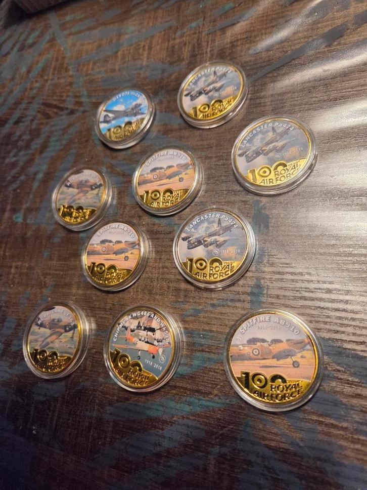 RAF 100 Jaar Herdenkingsmunten Set, Verzamelen, Militaria | Algemeen, Luchtmacht, Engeland, Ophalen of Verzenden