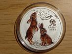 1/2 Oz 999.9 Zilver Color Rabbit Lunar 3, Ophalen of Verzenden, Zilver