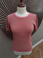 Zgan, mooie geweven t-shirt Zara Knit, L, Ophalen of Verzenden, Zo goed als nieuw, Roze, Korte mouw