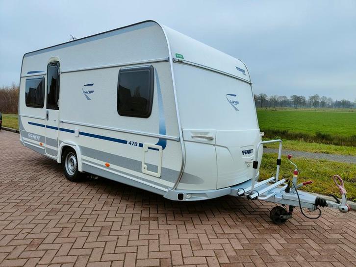 Fendt 470 TFB Saphir. 2009. Fransbed. Rondzit. Mover., Caravans en Kamperen, Caravans, Particulier, tot en met 4, 1000 - 1250 kg