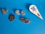 Vintage Alpaca Mexico zilver broches en oorbellen, Sieraden, Tassen en Uiterlijk, Broches, Ophalen of Verzenden, Gebruikt, Zilver