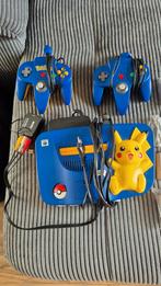 Nintendo 64 Pikachu Edition + 2 Controllers + Games, Spelcomputers en Games, Spelcomputers | Nintendo 64, Ophalen of Verzenden