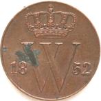 XntriQ-Coins - koperen ½ Cent 1852 Willem III SCHAARS, Ophalen of Verzenden, Koning Willem III, Overige waardes, Losse munt