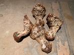 4 gietijzeren pootjes van ligbad, adelaarsklauw op bal, Ophalen of Verzenden