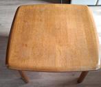 Eikenhouten bijzettafel, Gebruikt, Vierkant, 75 cm of meer, Hout