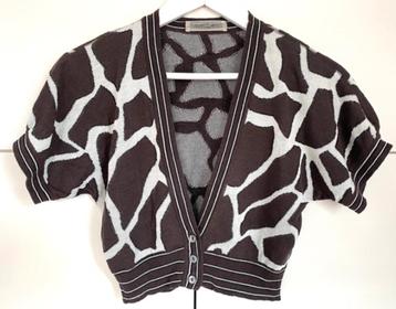  Marc Cain bruin dessin zgan vestje 38 bruin/beige CHCS beschikbaar voor biedingen