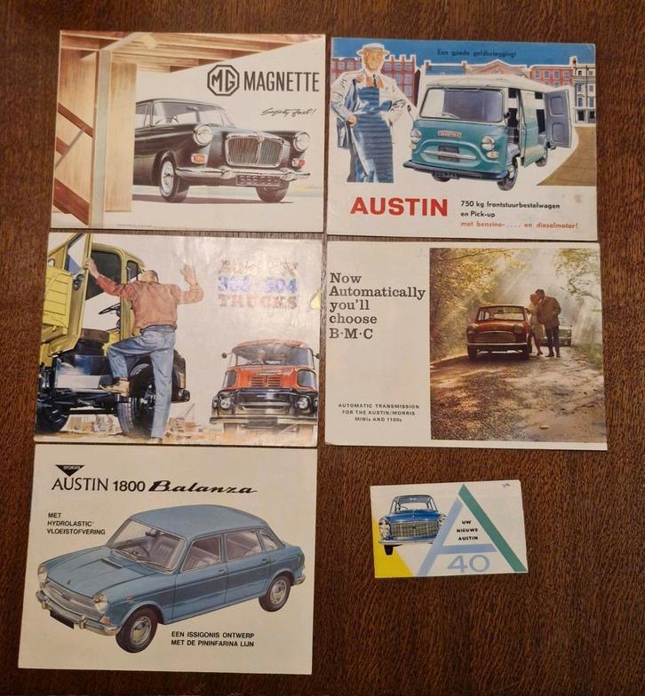Brochures/folders van diverse Engelse oldtimers., Boeken, Auto's | Folders en Tijdschriften, Zo goed als nieuw, Algemeen, Ophalen of Verzenden