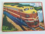 Vintage/retro puzzel karton uit 1958, Ophalen of Verzenden, Gebruikt, Trein, Overige typen