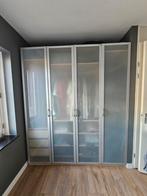 Ikea Pax kast 200meter totaal. 1x100 2x50cm grijs glas deur, Ophalen, 200 cm of meer, 200 cm of meer, Met hangruimte