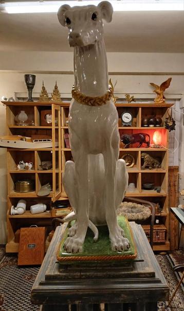 Vintage Whippet hond XXL Italiaans design keramiek beschikbaar voor biedingen