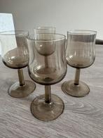 4 borrel glazen van rookglas, Luminarc France, Ophalen of Verzenden, Zo goed als nieuw, Overige typen