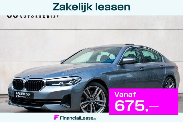 BMW 5 Serie 540i High Executive -Pano-Head up-Trekhaak-19"-K, Auto's, BMW, Bedrijf, Lease, Financial lease, 5-Serie, ABS, Achteruitrijcamera