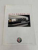 Folder Alfa Romeo 75, Ophalen of Verzenden, Zo goed als nieuw, Alfa Romeo