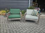 2 sets tuinkussens / groen / gebruikt / ZONDER stoel, Ophalen, Gebruikt, Stoel