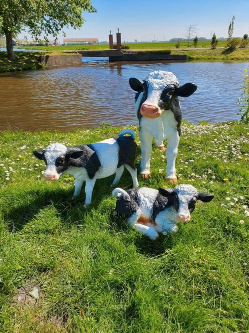 Set Krul Koeien, Tuin en Terras, Tuinbeelden, Nieuw, Dierenbeeld, Kunststof, Ophalen