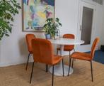 Complete zithoek, Ronde tafel, 4 stoelen en kleed, Ophalen, Zo goed als nieuw
