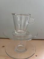 Nespresso Glazen Kop en Schotel Set, Huis en Inrichting, Ophalen of Verzenden, Effen, Kop(pen) en/of Schotel(s), Glas
