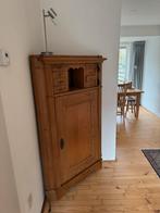 Mooie houten hoekkast met deur en lades, Huis en Inrichting, Gebruikt, 100 tot 150 cm, Ophalen of Verzenden, Met lade(s)