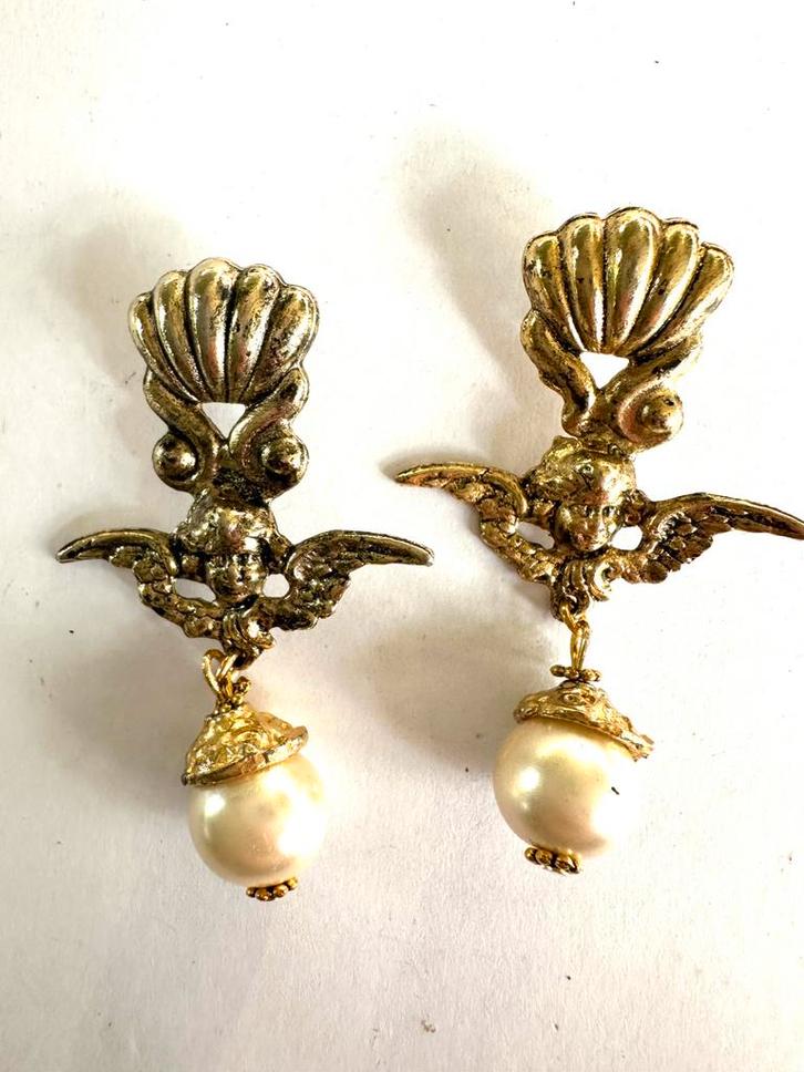 Feestelijke “Kerst” oorbellen, Sieraden, Tassen en Uiterlijk, Oorbellen, Gebruikt, Hangers, Overige materialen, Goud, Verzenden