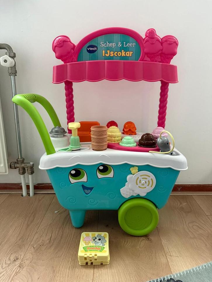 VTECH. Schep en leer ijscokar, Kinderen en Baby's, Speelgoed | Vtech, Zo goed als nieuw, 2 tot 4 jaar, Ophalen