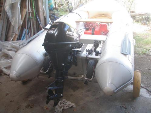 buitenboordmotor+RIB, Watersport en Boten, Rubberboten, Zo goed als nieuw, Overige merken, Overige materialen, Minder dan 70 pk