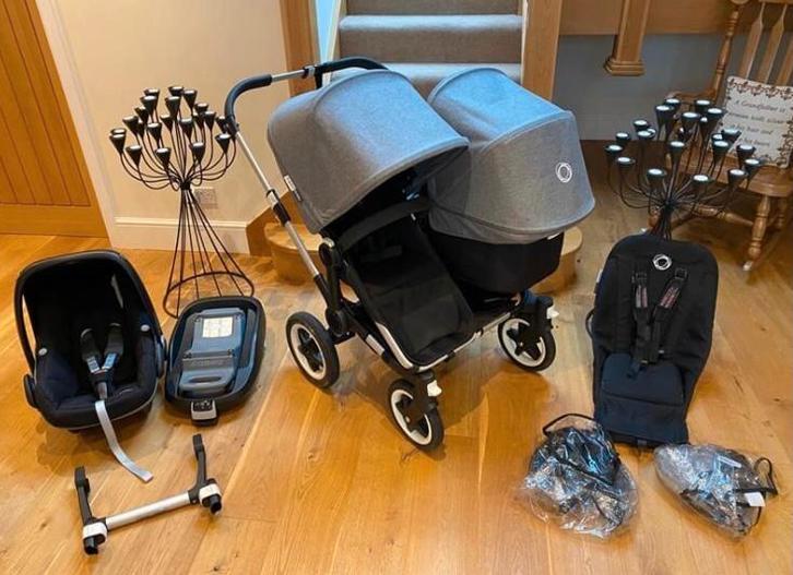 Bugaboo Donkey Duo Tweeling kinderwagen met veel accessoires, Kinderen en Baby's, Kinderwagens en Combinaties, Zo goed als nieuw