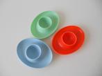 3 plastic eierdopjes retro/vintage, Ophalen of Verzenden