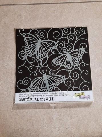 Nieuwe stencil TCW butterfly vlinders 30,5cm x 30,5cm  beschikbaar voor biedingen