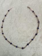 Mooi Fijn Zilveren Collier met Lapis Lazuli, Verzenden, Zilver, Ketting, Met edelsteen