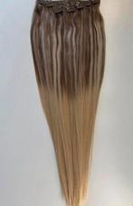 Clip In Hairextensions Human Hair Blond, Sieraden, Tassen en Uiterlijk, Uiterlijk | Haarverzorging, Ophalen of Verzenden, Zo goed als nieuw