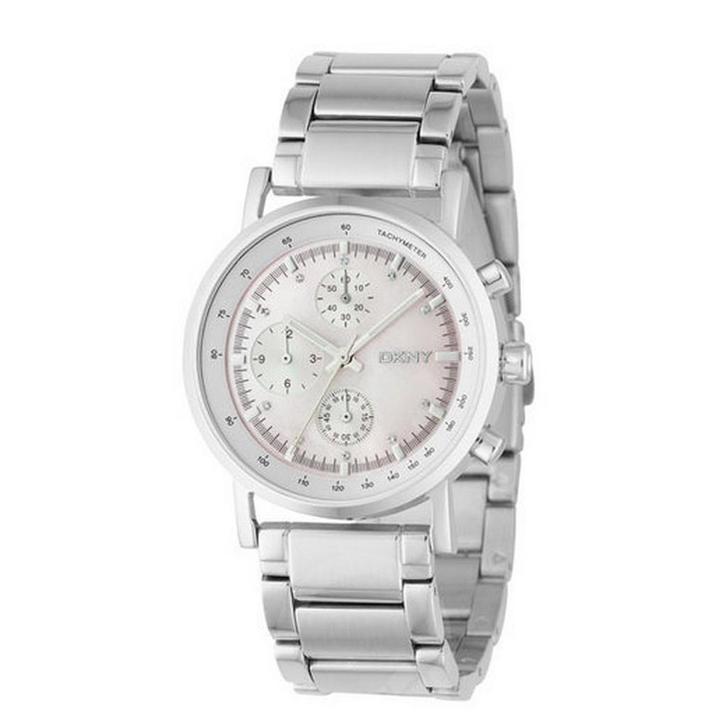 DKNY dameshorloge, Sieraden, Tassen en Uiterlijk, Horloges | Heren, Gebruikt, Overige merken, Staal, Staal, Ophalen of Verzenden