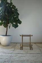 Antieke Franse Messing Bar Cart, Ophalen of Verzenden, Gebruikt