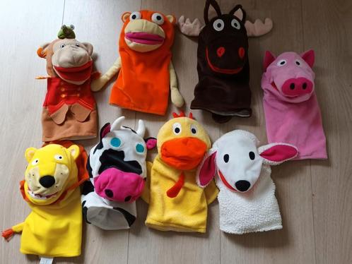Handpop IKEA leeuw schaap rendier koe kip varken aap poppen-, Kinderen en Baby's, Speelgoed | Knuffels en Pluche, Zo goed als nieuw