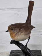 ROODBORSTJE / bronzen beeld / vogel, Ophalen of Verzenden, Vogel, Beeldje of Figuurtje