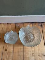 Vintage glazen appel schalen set zgan, Ophalen
