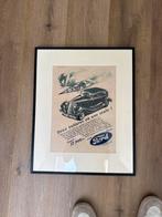 Vintage Ford reclameposter jaren ’30 – ingelijst (51x41 cm), Antiek en Kunst, Ophalen