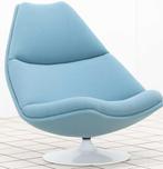 Artifort F510 Geoffrey Harcourt, lichtblauw (wol) met witte, Huis en Inrichting, Fauteuils, Ophalen, Gebruikt