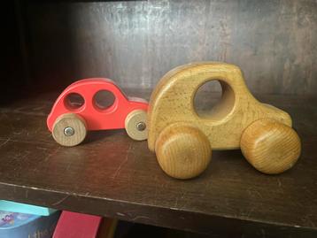 Houten Speelgoedautootjes Vintage beschikbaar voor biedingen