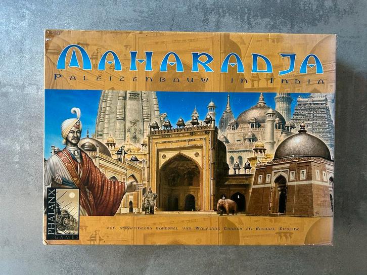 Maharadja bordspel - Phalanx Games - Zeldzaam!, Hobby en Vrije tijd, Gezelschapsspellen | Bordspellen, Gebruikt, Drie of vier spelers