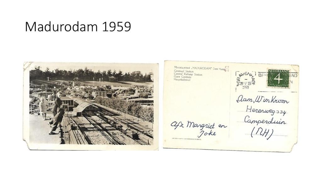 Madurodam 1959, Ophalen of Verzenden, 1940 tot 1960, Gelopen, Zuid-Holland