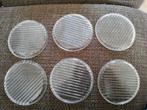 6 vintage glazen onderzetter onderzetters, Ophalen of Verzenden, Nieuw, Overig
