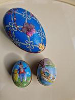 oude pasen - 3 oude blikken paaseieren, Ophalen of Verzenden