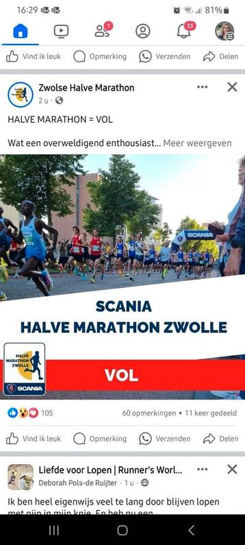 Gezocht: startbewijs Zwolse halve marathon 2024