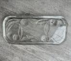 Vintage Glazen Cake Schaal Kastanje Design, Ophalen of Verzenden