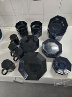 Zwart Servies - Borden, Kommen, Mokken Arcoroc, Huis en Inrichting, Keuken | Servies, Overige materialen, Gebruikt, Ophalen of Verzenden