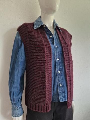 By-Bar gilet SEM. Maat M. Aubergine/wol. beschikbaar voor biedingen